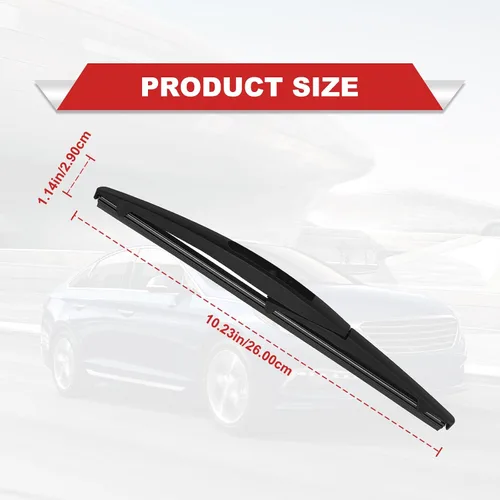 Miniatura 2 de Escobilla limpiaparabrisas trasera de 10" - 10 pulgadas (10-B) Parabrisas trasero Repuesto de escobilla trasera para Honda HRV 2016-2022 / Infiniti