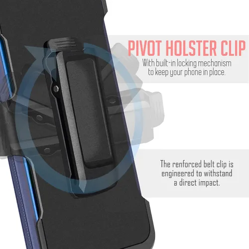 Miniatura 6 de Funda para Samsung Galaxy S22 de 6.1 pulgadas con funda de clip para cinturón, resistente de grado militar con soporte giratorio de 360° (camuflaje)