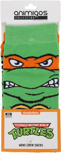 Miniatura 5 de Bioworld Teenage Mutant Ninja Turtles Animigos Mens Crew Socks