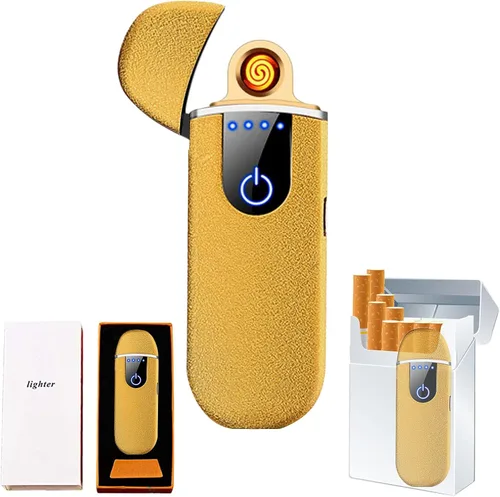 Miniatura 8 de Encendedor eléctrico, encendedor electrónico inteligente, mini encendedor recargable por USB, encendido táctil, resistente al viento, encendedor sin