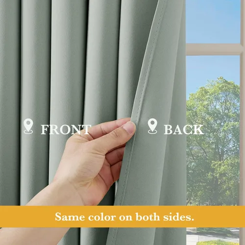Miniatura 277 de RYB HOME - Cortinas extralargas de privacidad, para bloquear luz, de techo a suelo, para comedor, oficina, sala de estar, cine en casa, patio, 8.3