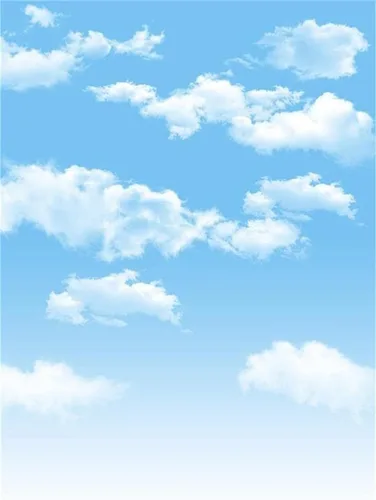 Miniatura 8 de AOFOTO Telones de fondo de cielo azul de 3 x 5 pies, nubes blancas, sesión de fotos, fondo de fotografía, accesorios de estudio, gota de video