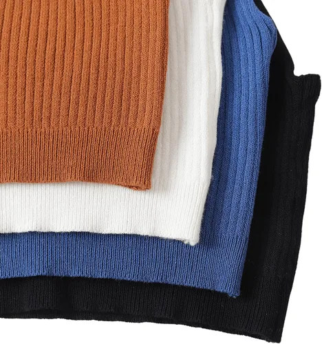 Miniatura 5 de SheIn Camisola básica sin mangas con cuello en V para mujer, 4 piezas