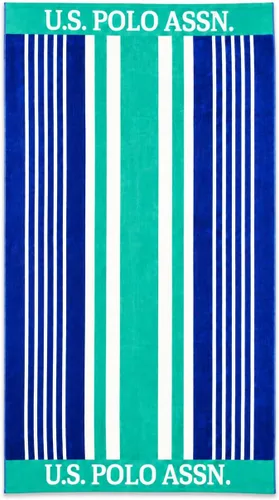 Miniatura 25 de U.S. Polo Assn. Toalla de playa de gran tamaño (40 x 70 pulgadas), diseño náutico a rayas, de lujo, algodón de felpa de calidad de hotel para baño