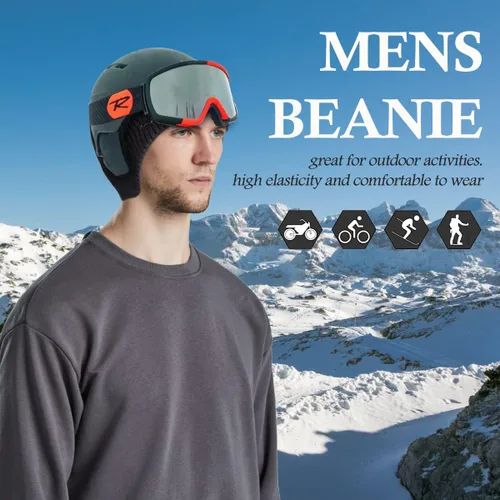Miniatura 2 de Gorro de invierno para hombre, para exteriores, elástico, con orejera, resistente al viento