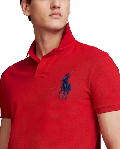 Miniatura 2 de POLO RALPH LAUREN Polo de malla de ajuste ajustado personalizado para hombre Big Pony Amarillo Hampton