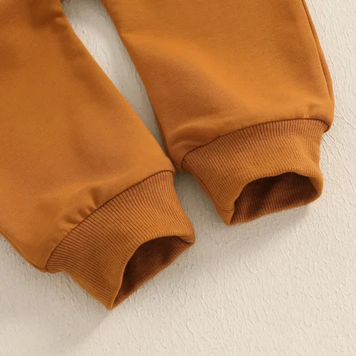 Miniatura 45 de Adobabirl Conjunto de sudadera y pantalones de Halloween para bebé, sudadera y pantalones con parche de calabaza para Halloween, otoño, ropa de bebé