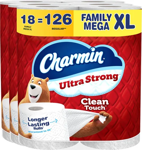 Miniatura 15 de Charmin Papel higiénico ultra fuerte y limpio, 24 megarrollos familiares = 120 rollos regulares