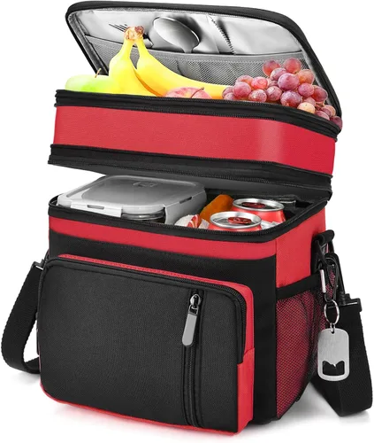 Miniatura 13 de Lonchera y bolsa de almuerzo para mujeres y hombres, lonchera grande aislada para adultos, a prueba de fugas, bolsa enfriadora para el trabajo