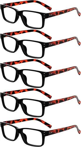 Miniatura 7 de Eyekepper Paquete de 7 lentes de lectura con bloqueo de luz azul para hombres +1.50 Bloqueador de luz azul b40 – 7 pares