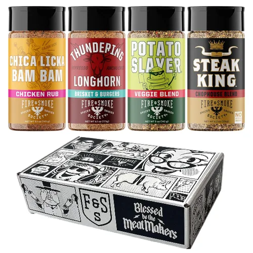 Miniatura 16 de Fire & Smoke Society Paquete variado de condimentos para hamburguesas y papas fritas, condimentos para barbacoa y ahumar y asar a la parrilla