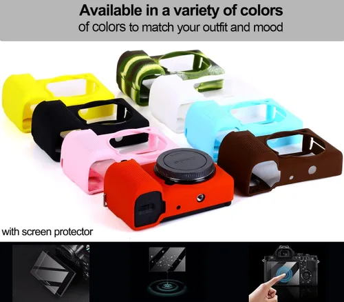 Miniatura 6 de Pocoukate Funda para cámara Sony ZV-E10 / ZV-E10L, estilo Vlog Alpha ZV-E10 ZV-E10L Cámara digital antiarañazos, ajuste delgado, funda suave