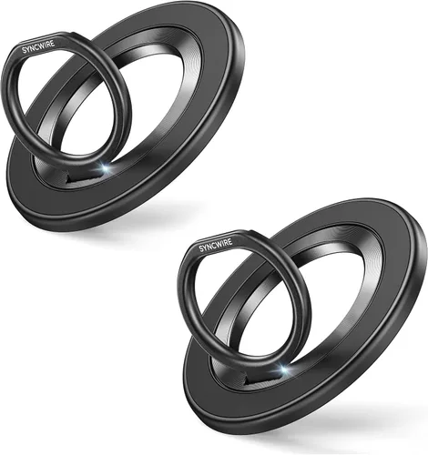 Miniatura 14 de SYNCWIRE Soporte de Anillo Magnético para Teléfono para MagSafe, Soporte de Agarre para Teléfono Celular con Rotación de 360°, Anillo para Dedo