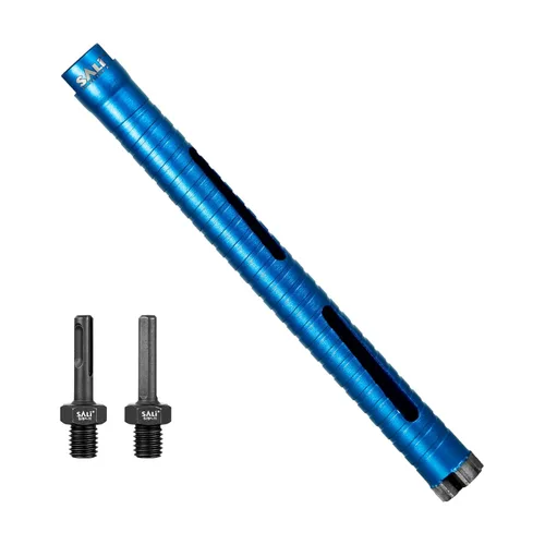 SALI Brocas de núcleo de diamante, 1 pulgada de diámetro, 10 pulgadas/10.000 in, profundidad de perforación de 5/8-11 pulgadas, segmentos turbo