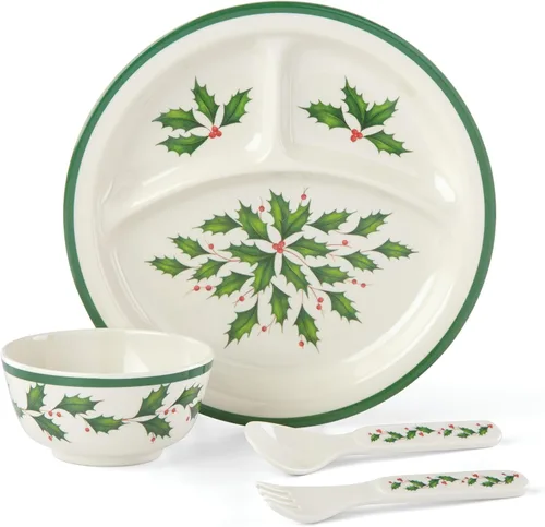 Miniatura 3 de Lenox 870016 Holiday - Juego de cuencos multiusos de melamina de 4 piezas, vajilla navideña, alojamiento