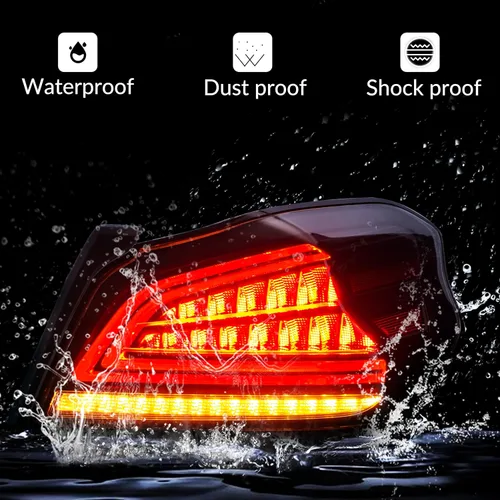 Miniatura 6 de VLAND Conjunto de luces traseras Compatible con Subaru WRX 2015-2022 Subaru WRX STI, lámpara trasera con DRL, luz trasera con luces antiniebla
