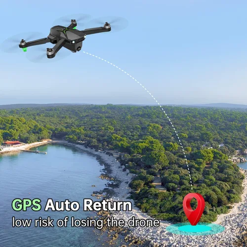 Miniatura 6 de Loolinn Drone GPS con cámara 4K para principiantes como regalo, menos de 8.82 oz, 50 minutos de tiempo de vuelo, dos baterías, foto 4K, video 2K