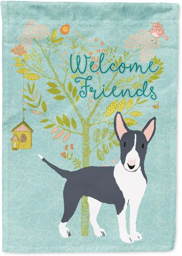 Miniatura 83 de Caroline's Treasures BB7594GF Bandera de jardín de Husky siberiano con texto en inglés "Welcome Friends" - Bandera decorativa para patio exterior