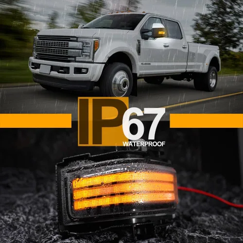 Miniatura 9 de Lámpara LED de Marcador de Espejo Lateral para Ford F150 F250 F350 F450 F550 2018-2022 2023 2024 2025 Super Duty Switchback Luz de Conducción