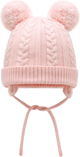 Miniatura 41 de Duoyeree Gorro de invierno para niños pequeños con solapa para las orejas, bufanda gruesa y cálida gorra de calavera para niños y niñas