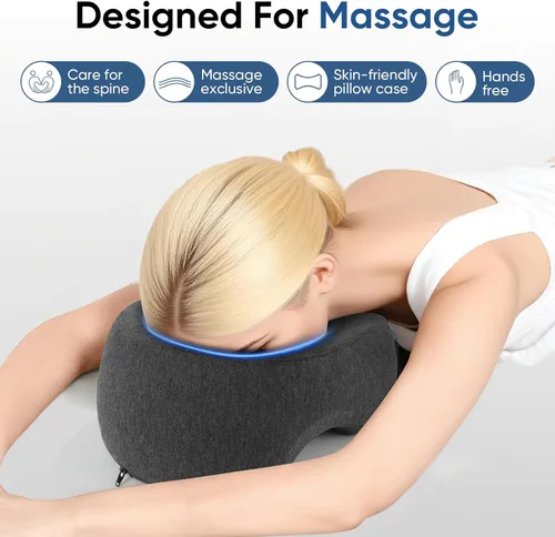 Miniatura 7 de Almohada de espuma viscoelástica ajustable boca abajo con 2 rejillas de ventilación - Sueño estomacal y reposacabezas poscirugía ocular con cojín