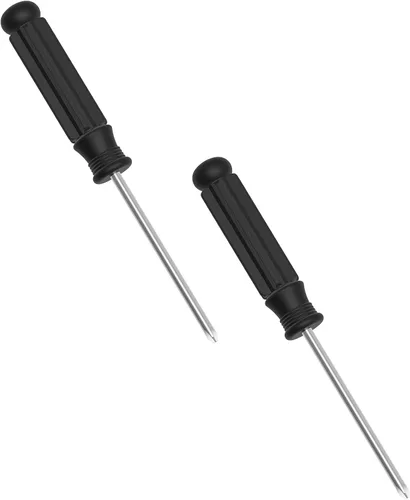 2 piezas Mini destornillador Phillips, 2.5mm de cabeza cruzada con mango antideslizante negro para pequeños electrodomésticos, 3.62" (92mm) de