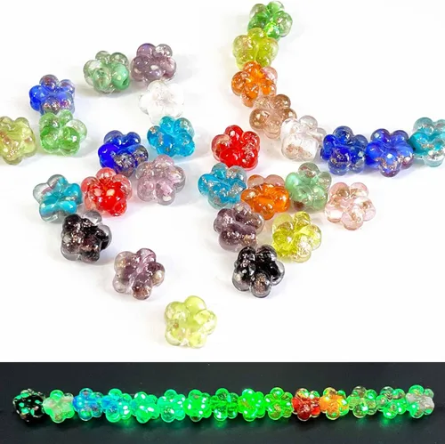 Miniatura 12 de Artsy Crafts - 60 cuentas surtidas de luciérnaga que brillan en la oscuridad de 0.472 in (0.472 in), cuentas de vidrio luminosas para hacer joyas