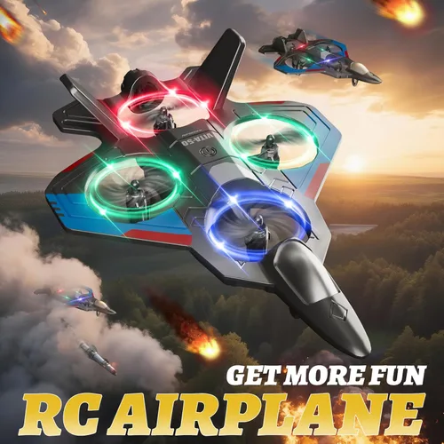Miniatura 6 de 4DRC Aviones RC de Control Remoto para Niños, Aviones de Control Remoto de Espuma para Niños Adultos Principiantes, Drones Tipo Caza de Control