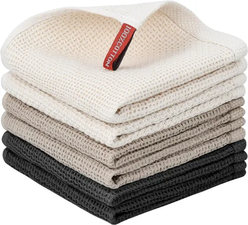 Miniatura 89 de Nialnant - Toalla de cocina 100% algodón, tejido gofre, suave, absorbente y de secado rápido, toallas para secar platos, trapos de limpieza - Multi