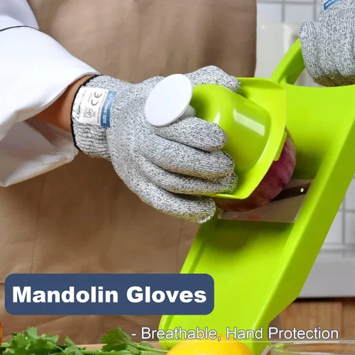 Miniatura 4 de Dowellife Guantes Resistentes a Cortes de Grado Alimentario Protección Nivel 5, Guantes de Seguridad para Cortes de Cocina para Abrir Ostras