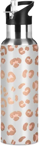 Miniatura 8 de Rose Gold Leopard Spots Stainless Steel Vacuum Insulated Water Bottle 32 Oz, BPA-Free Sport Water Bottle Insulated Leakproof Water Bottles
