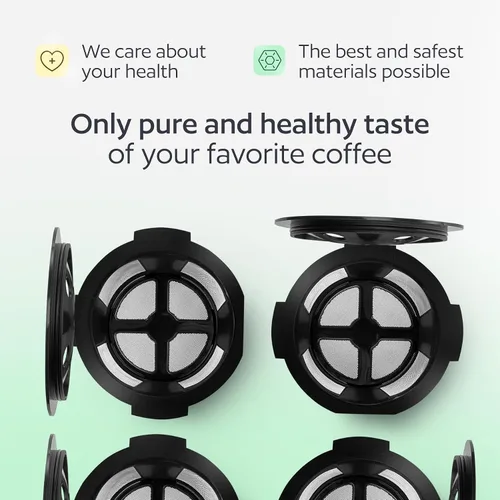 Miniatura 4 de 4 tazas K reutilizables para Keurig K Supreme, K Supreme Plus, K Slim con tecnología Multistream, K-Duo Hot & Iced Single Serv(Gen 2) – 4 filtros