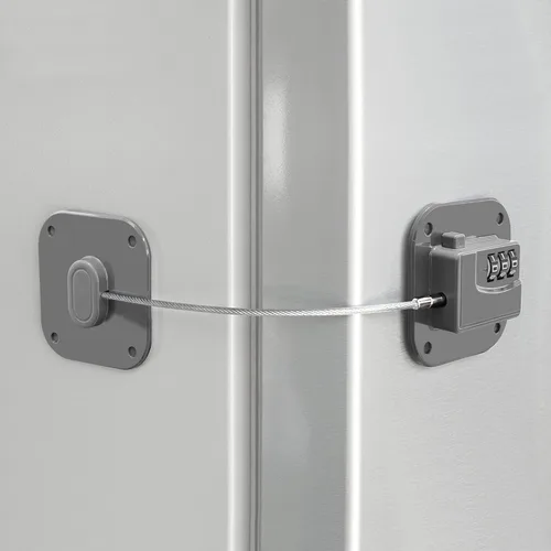 Miniatura 8 de Cerradura de refrigerador, cerradura de nevera resistente, cerradura de combinación para armarios de refrigerador, cajones, seguridad, fácil