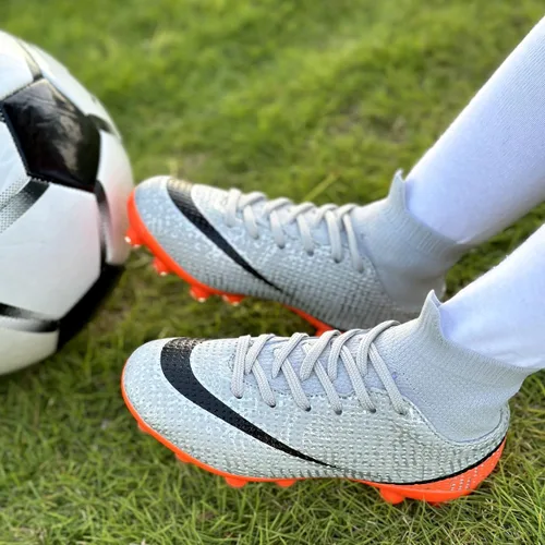 Miniatura 7 de Favdeol Tacos de fútbol para niños y niñas, zapatos de fútbol para entrenamiento de alta calidad, zapatos de fútbol para exteriores e interiores
