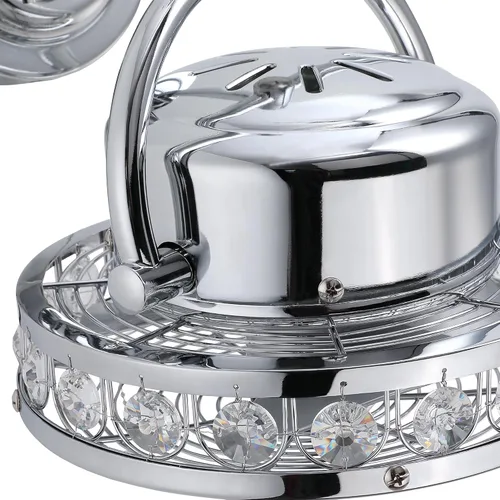 Miniatura 7 de Parrot Uncle Ventilador de pared de 10 pulgadas, ventilador de pared con brazo oscilante y plegable, diseño silencioso que ahorra espacio, dirección