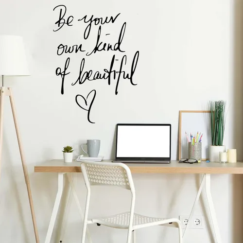 Miniatura 2 de Calcomanías de pared de vinilo inspiradoras, con frase "Be Your Own Kind of Beautiful Quote", decoración del hogar, calcomanías de pared para sala