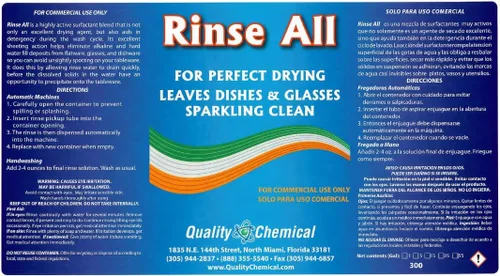 Miniatura 5 de Rinse All / Aclarador de grado industrial comercial / 1 galón (128 onzas)