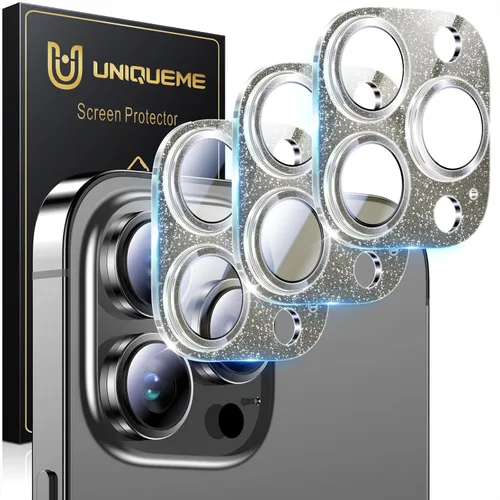 Miniatura 60 de UniqueMe para Paquete de 3 Protectores de Lente de Cámara para iPhone 15 Pro/iPhone 15 Pro Max, [Protección contra Caídas] [Compatible con Fundas]