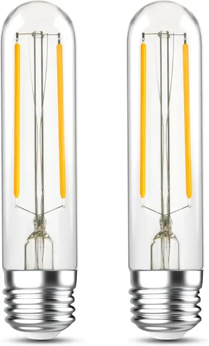 Miniatura 11 de Bombillas tubulares regulables E26 de 40 W, bombillas LED T10 de 4 W, 2200 K, blanco suave tipo T Bulbo sin parpadeo, para lámpara de araña