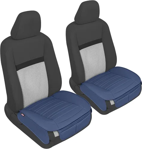 Miniatura 9 de Motor Trend Fundas de asiento para autos, camiones, SUV, fundas de asiento acolchadas de piel sintética beige con bolsillos de almacenamiento, funda