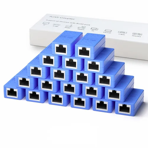 Miniatura 12 de Dingsun Acoplador RJ45, extensor Ethernet para conector hembra a hembra Cat7/Cat6/Cat5e/Cat5 (1 paquete, negro)