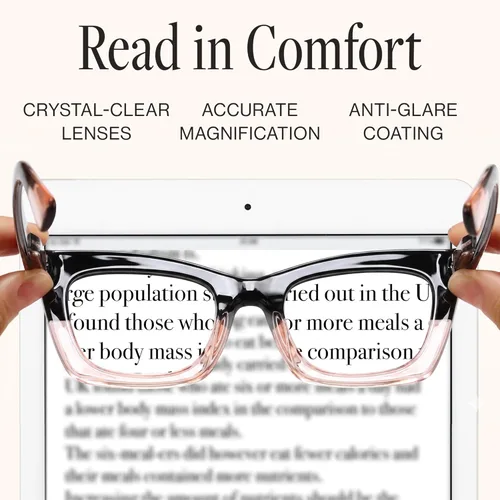 Miniatura 3 de CCVOO Anteojos de lectura estilo Oprah para mujeres, elegantes anteojos, lectores de luz azul para mujeres, anteojos de lectura Mezcla A1