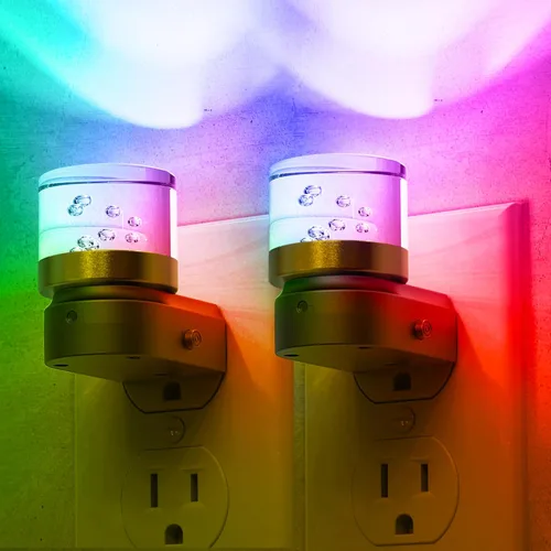 Miniatura 10 de L LOHAS LED - Luces nocturnas enchufables en la pared, temperatura de color ajustable 3000K/4000K/5000K, luz nocturna de burbujas con sensor