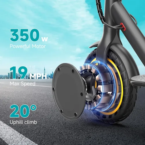 Miniatura 3 de Qlaway 8.5" E Scooter for Adults 19/22 MPH 350/500W Motor 187.2/288.6/441WH Battery, Motorized Scooter Up to 22 Miles Range, Foldable Bearing 265