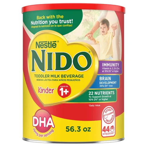 Miniatura 11 de Nido NESTLE Kinder 1+ - Bebida de leche en polvo, recipiente de 1.76 libras