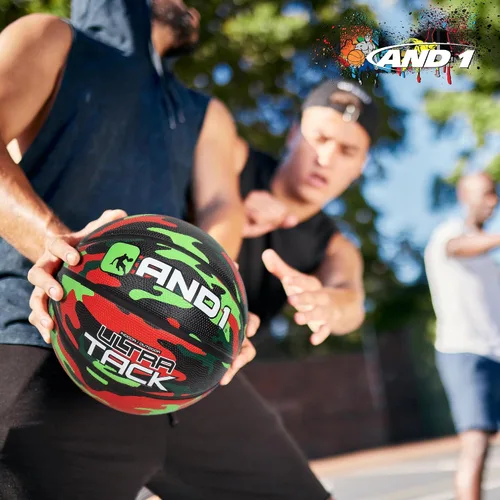 Miniatura 6 de AND1 Ultra Grip Advanced Balón de Baloncesto de Goma Premium (Desinflado con Bomba Incluida): Tamaño Oficial Reglamentario 7 (29.5") Streetball