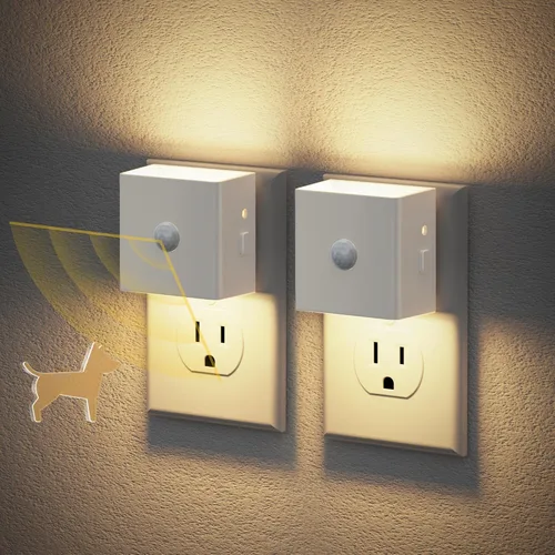 Miniatura 26 de JandCase Luz nocturna, luces nocturnas automáticas enchufables a la pared, paquete de 2 luces nocturnas modernas con sensor de luz automática, luz