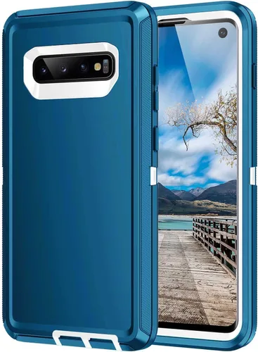 Miniatura 17 de Funda para Galaxy S10, [sin protector de pantalla] resistente a prueba de golpes, polvo y caídas, 3 capas de protección completa del cuerpo, funda