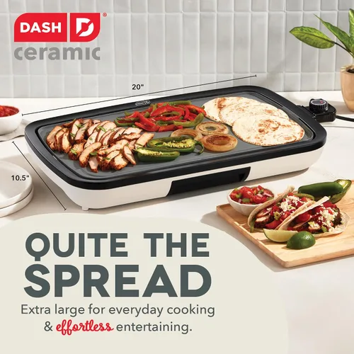 Miniatura 2 de DASH Everyday plancha eléctrica de cerámica para panqueques, hamburguesas, quesadillas, huevos y otros desayunos, almuerzos y aperitivos sobre