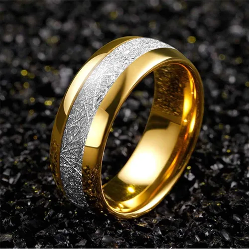Miniatura 4 de LOVERSRING Juego de anillos de boda para él y para ella, 2 piezas de anillos de compromiso de boda de circonita cúbica de oro amarillo de 10